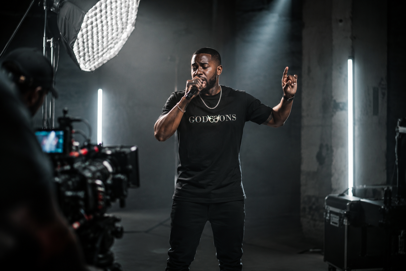 Godssons SS Diamond Cut Black T-Shirt